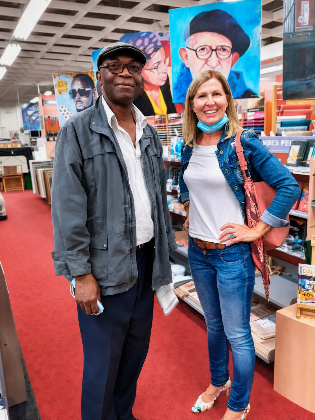 Axel Bahuna lors d’une rencontre avec une journaliste